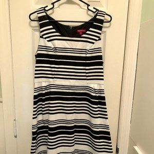 Merona Black and White Stripe Sleeveless Dress Sz S/P